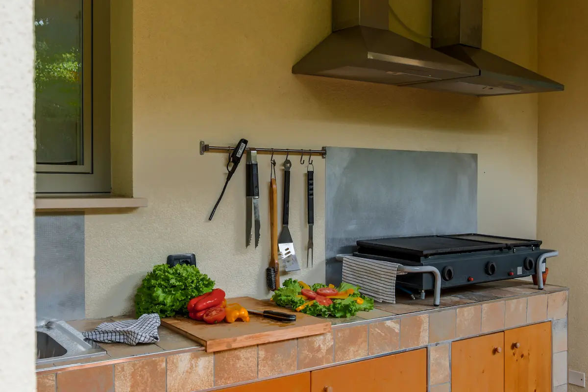 Outdoor dining and barbecue